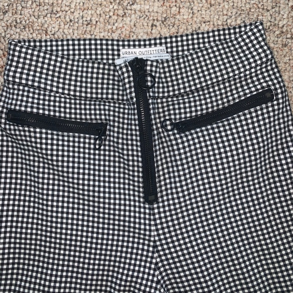 Gingham ankle pants